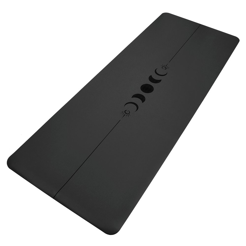 Каучуковый коврик для йоги Moon Black 185*68*0,5 см нескользящий