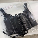 Кожаный топ-корсет Ohyeah на косточках со шнуровкой, XL