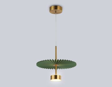 Подвесной светодиодный светильник LED 6W 3000К LH72609 BK/GR латунь/зеленый High Light Modern Ambrella