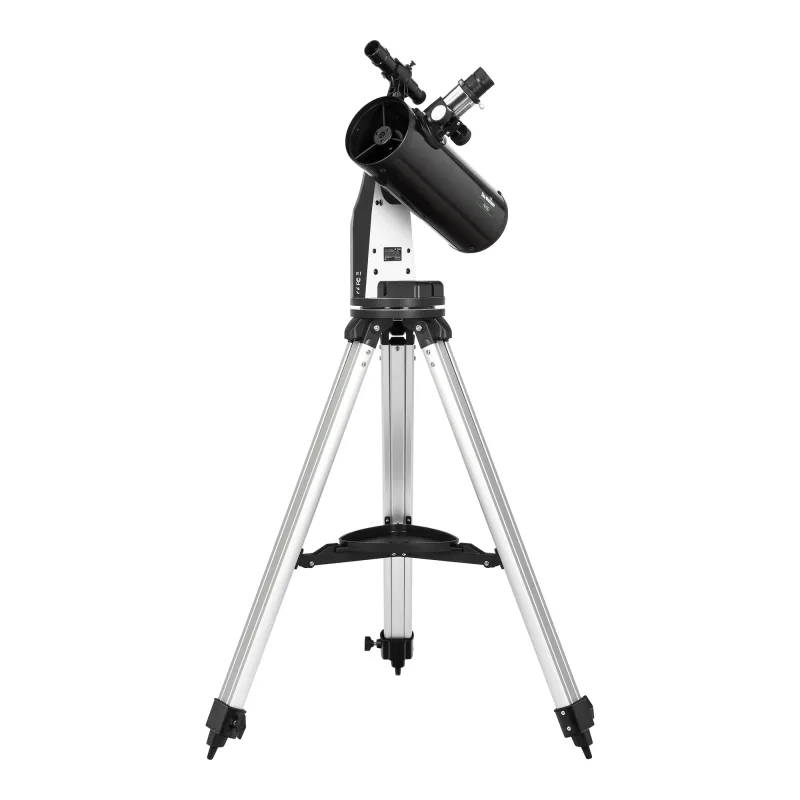 Телескоп Sky-Watcher N100 mini Virtuoso GTi, настольный - вид спереди на напольной треноге