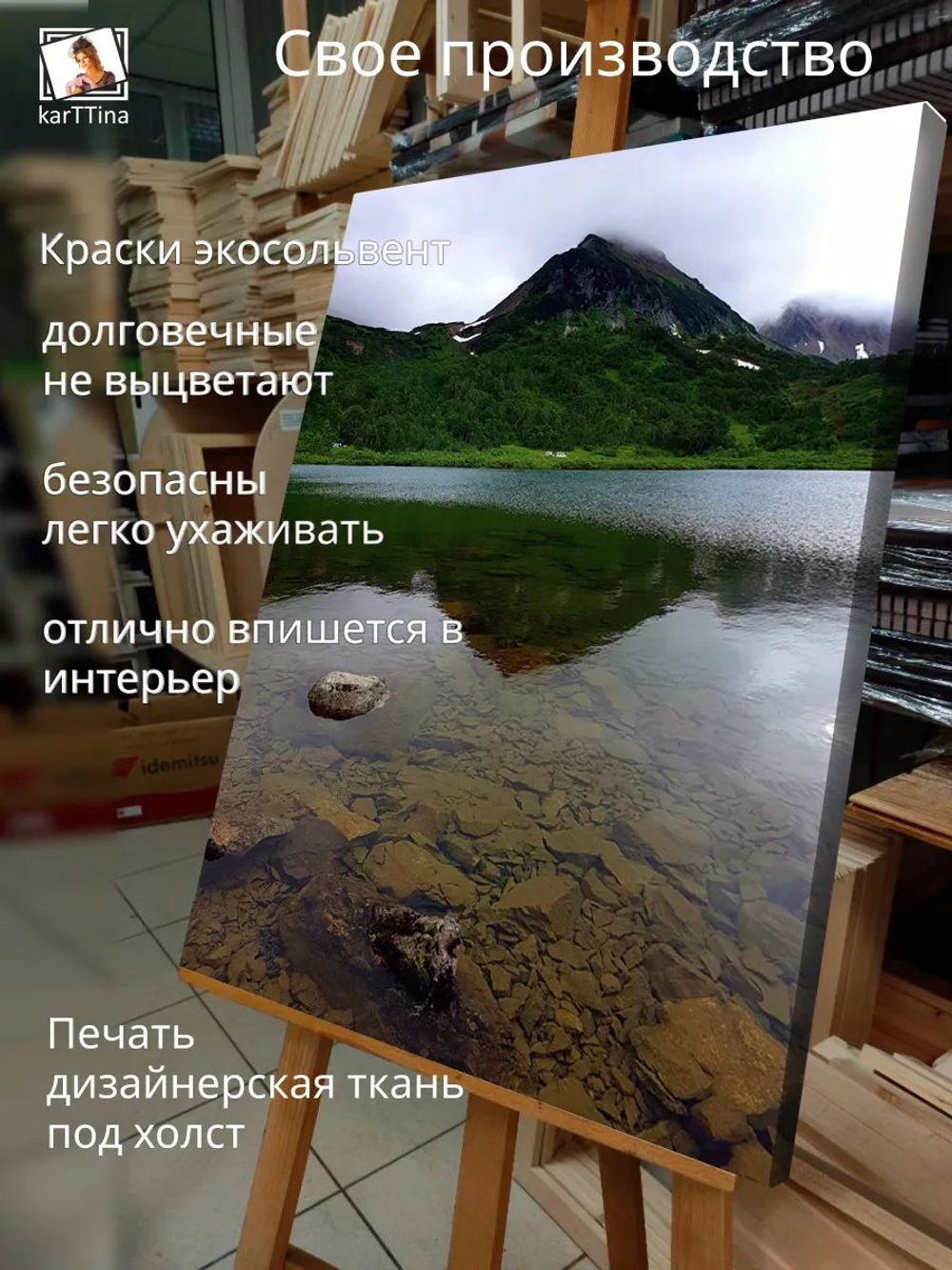 Картина "Озеро Алпайн", интерьерная 50х70см 1шт.