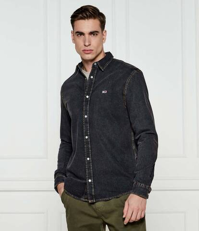 Джинсовая рубашка Tommy Jeans - серый(DM0DM21103)