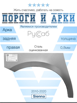 Арка правая Toyota Sienna 2010-2020