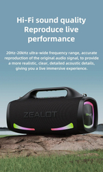Bluetooth-динамики ZEALOT S79, 100 Вт, 24000 мА · ч, black