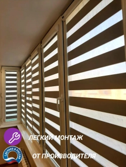 Рулонные шторы День-Ночь 62х120 см