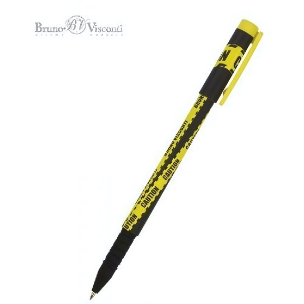 Ручка шариковая 0.5мм, синяя "FunWrite. Keep Away. Caution" (Bruno Visconti)