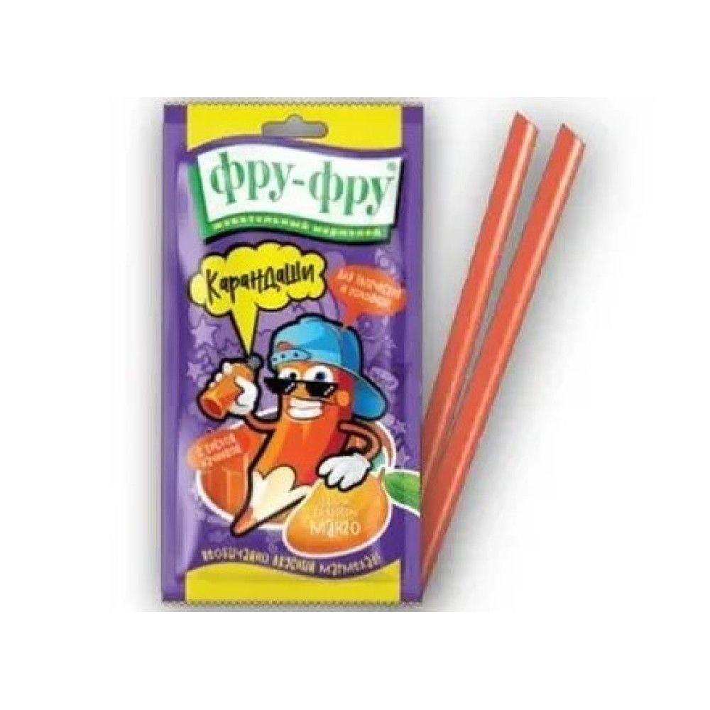 ФРУ-ФРУ Карандаши жевательный мармелад со вкусом манго, 80г