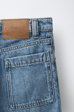 ZARA ДЖИНСЫ BAGGY RELAXED, СИНИЙ