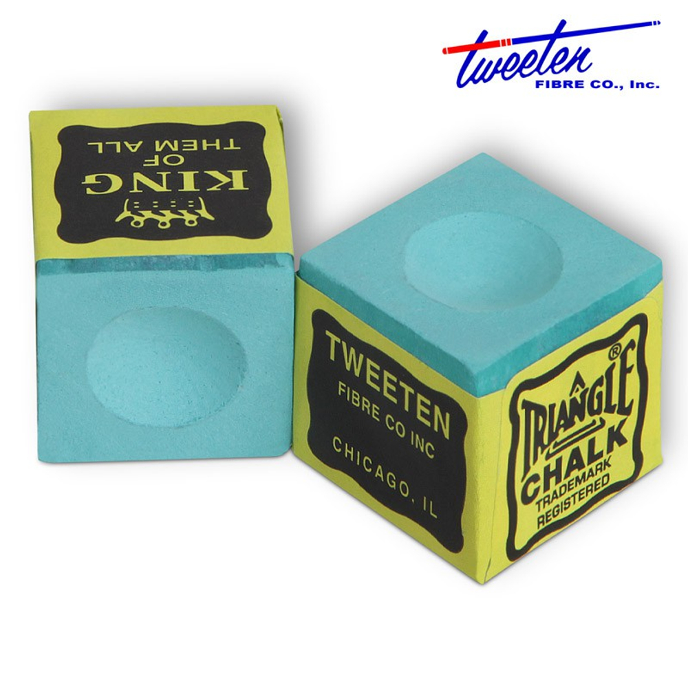 Мел бильярдный "Triangle" Green 12шт.