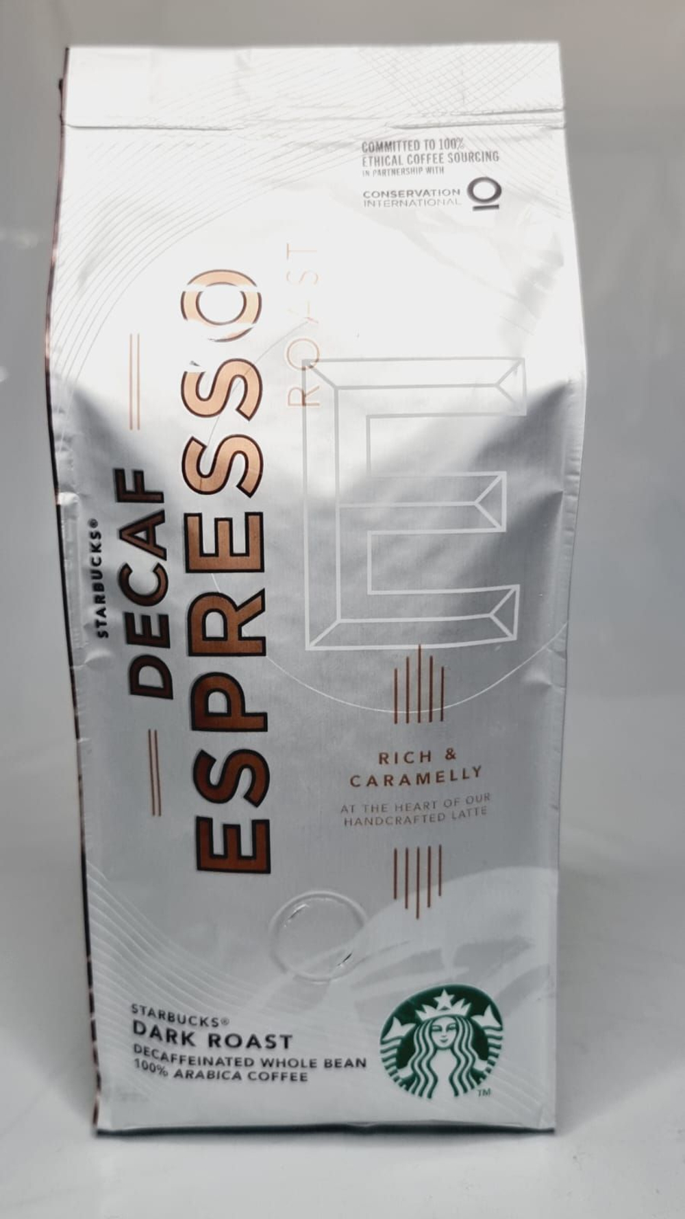 Starbucks DECAF Espresso кофе в зернах темная обжарка без кофеина 250 г
