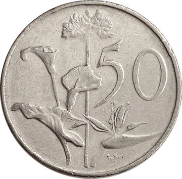 50 центов 1976 ЮАР «Окончание президентства Якобуса Йоханнеса Фуше»