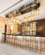 Стул прозрачный полубарный Siesta Contract Opera Bar 65, янтарный
