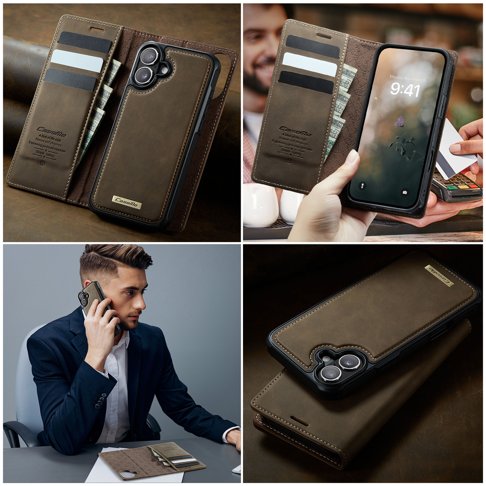 Чехол-кошелек CaseMe 2 in 1 MagSafe iPhone 16+