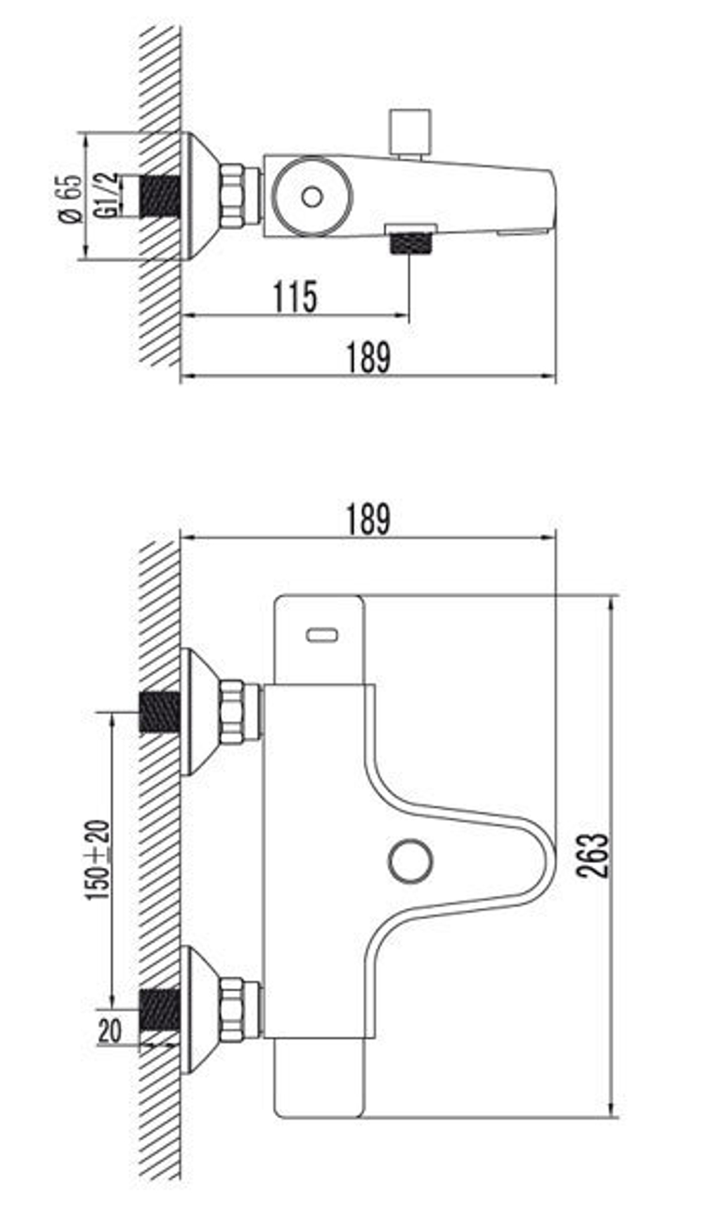Смеситель для ванны LEMARK THERMO– LM7732C