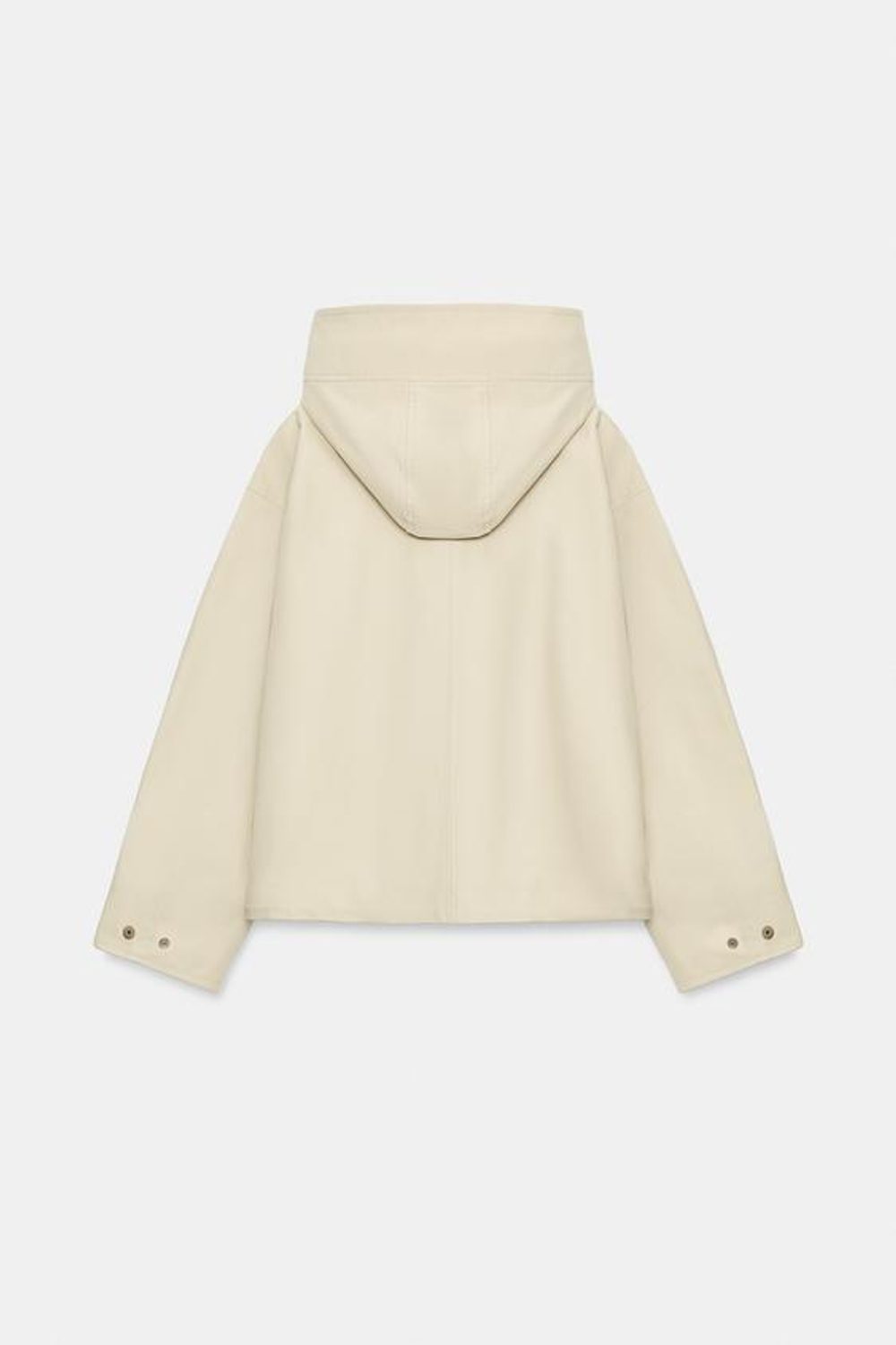 ZARA ПАРКА С КАРМАНАМИ И КАПЮШОНОМ — ZW COLLECTION, БЕЖЕВЫЙ
