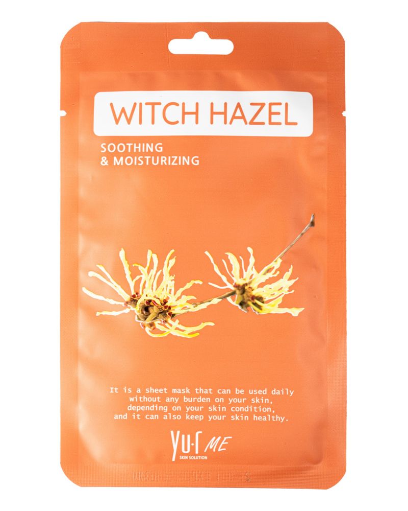 YU.R ME Маска тканевая с экстрактом гаммамелиса – Witch hazel sheet mask, 1шт