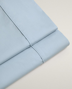 ZARA HOME (300 НИТЕЙ) ПРОСТЫНЯ ИЗ ХЛОПКА ПЕРКАЛЬ, СИНИЙ