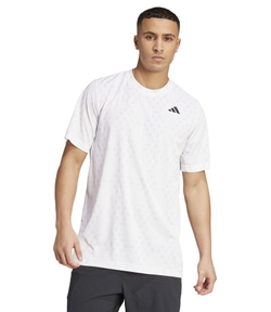 Мужская теннисная футболка Adidas Club Climacool Graphic - white/dash grey