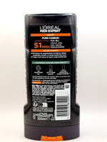 Гель для душа мужской Men Expert Pure Carbon 5в1 с маслом лимона и можжевельника, 300 мл (Франция)