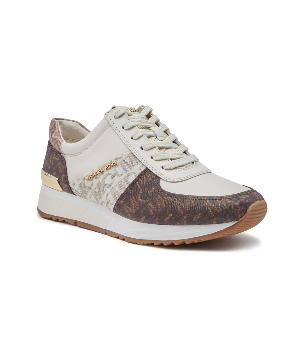 Кожаные кроссовки allie trainer Michael Kors - кремовый(43H3ALFS1B)