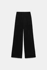 БРЮКИ ПРЯМОГО КРОЯ ИЗ КРЕПА С РАЗРЕЗАМИ — ZARA