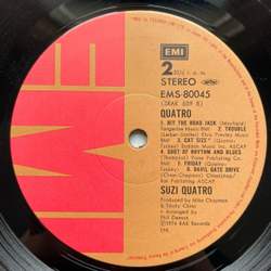 Винтажная виниловая пластинка LP Suzi Quatro, Quatro (Япония 1974) (Оби)
