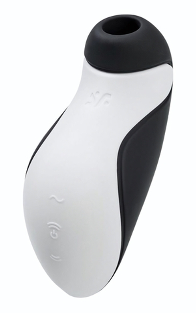 Вакуумный стимулятор клитора в форме косатки Satisfyer Orca (Цвет: черный с белым)
