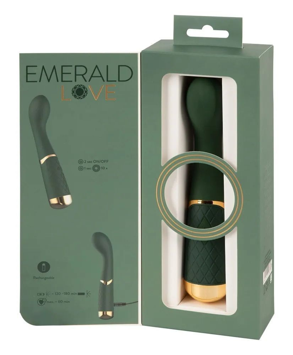 Зеленый стимулятор точки G Luxurious G-Spot Massager - 19,5 см. (Цвет: зеленый)