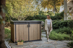 Уличный ящик пластиковый Keter Horizontal Narrow brown 2020 л