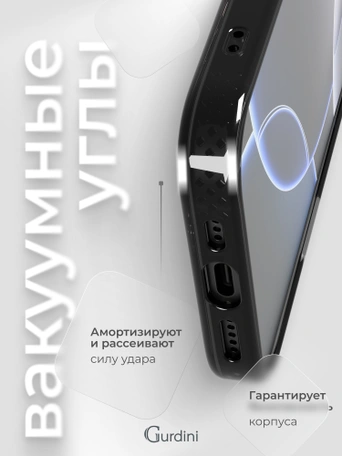 Чехол накладка iPhone 16 Pro Max 6.9" Gurdini Rome Series with Magsafe Black