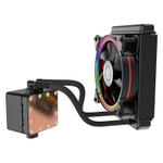 Жидкостное охлаждение Alseye H120, 1х120мм, 800~2000rpm, 4-pin, Al, черный/RGB, 1 секция, 45.2CFM, 35.2дБ, INTEL 1200/115x/775/2066/2011/1366, AMD AM5/AM4/AM3(+)/AM2(+)FM1 (AS.02.02.0018)