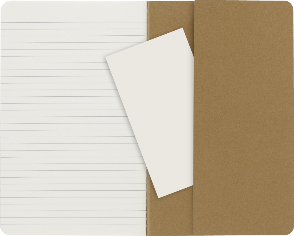 Набор из 3-х блокнотов в линейку Moleskine Cahier Journal (QP416) 13х21см, бежевый (3шт)