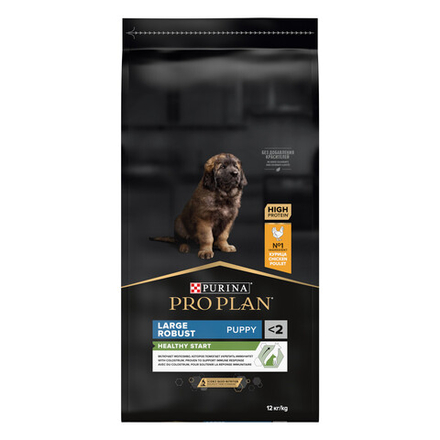 Сухой корм PRO PLAN HEALTHY START для щенков крупных пород с мощным телосложением курица 12 кг