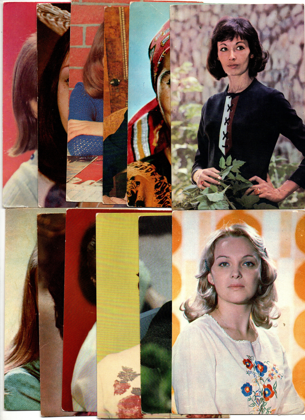 №56 Открытки Артисты и актёры СССР 1970–1980-е г. 25 штук. Цветные, чистые, без повторов