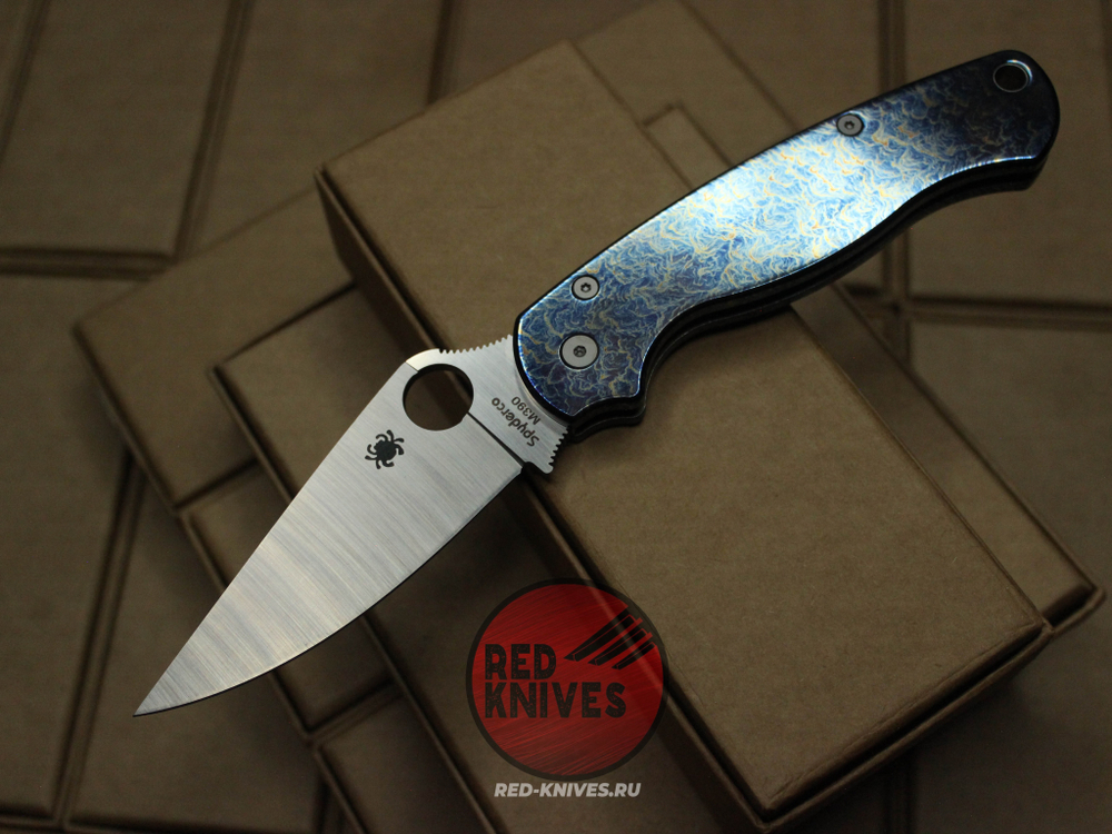 Нож Spyderco Paramilitary 2 "Огненный" Титан C81TI4