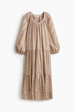Жаккардовое платье — длинные рукава - H&M