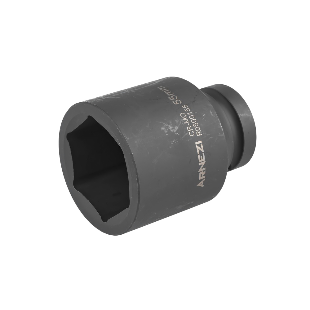 Головка ударная 1"DR 6-гр. 55 мм Cr-Mo удлиненная, на холдере ARNEZI R0500155