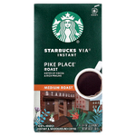 Starbucks, VIA®, растворимый кофе Pike Place®, обжарка, средняя обжарка, 8 пакетиков по 3,3 г (0,11 унции)