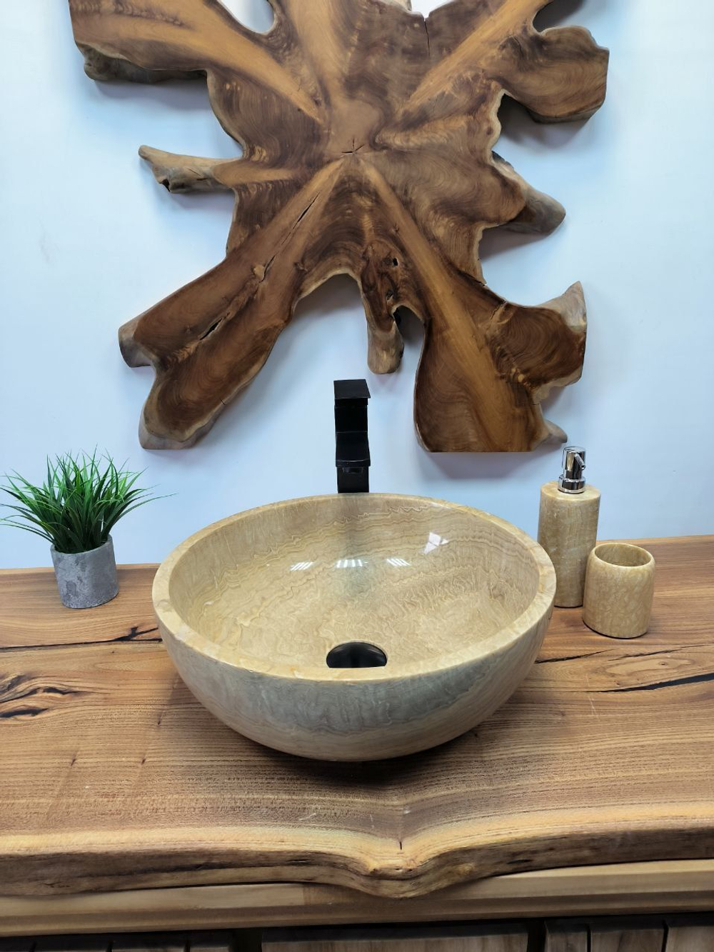 Раковина из оникса Bowl Sunset BO-65705 40x40x15 из натурального камня