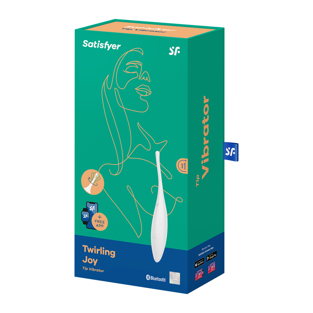 Перезаряжаемый точечный вибромассажер Satisfyer Twirling Joy, белый