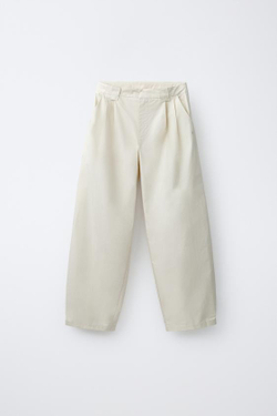 ZARA БРЮКИ PANTALÓN PLIEGUES PENN ©, КАМЕННО-СЕРЫЙ