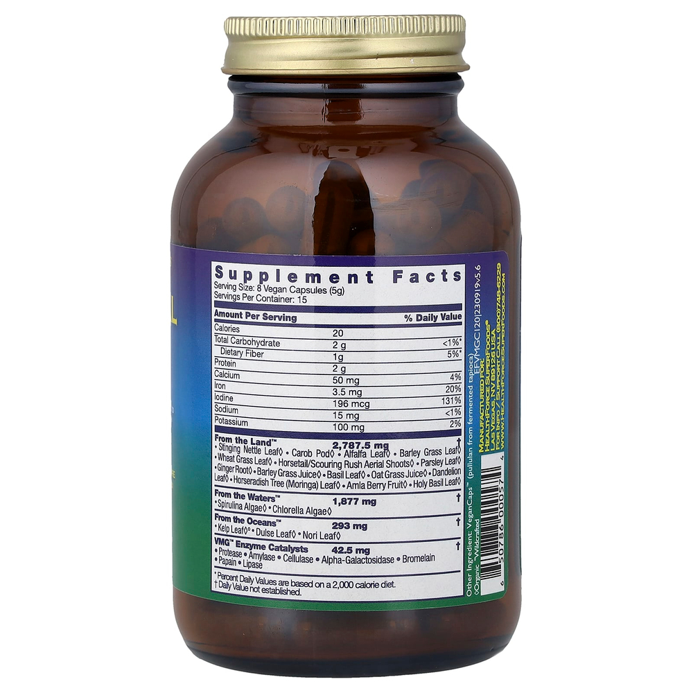 HealthForce Superfoods, Vitamineral Green, версия 5.6, 120 веганских капсул