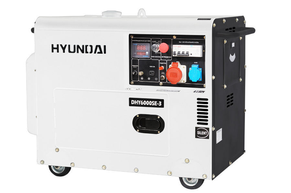 Дизельный генератор (5.5 кВт) HYUNDAI DHY 6000SE-3