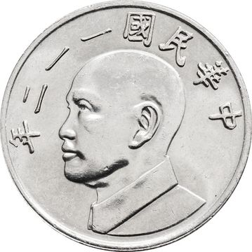 5 юаней (долларов) 1981-2019 Тайвань