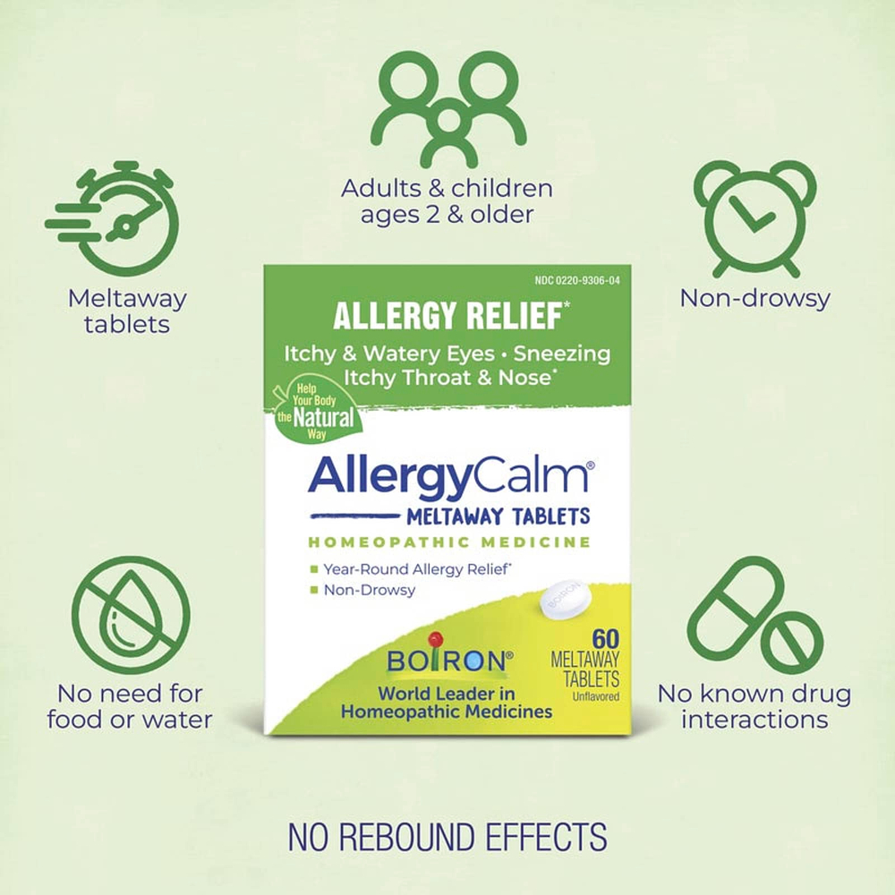 Boiron, AllergyCalm™, без добавок, 60 таблеток для рассасывания