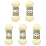 Пряжа Alize (Ализе) Alpaca Royal New / уп.5 мот. по 100 г, 250м, (1 крем)