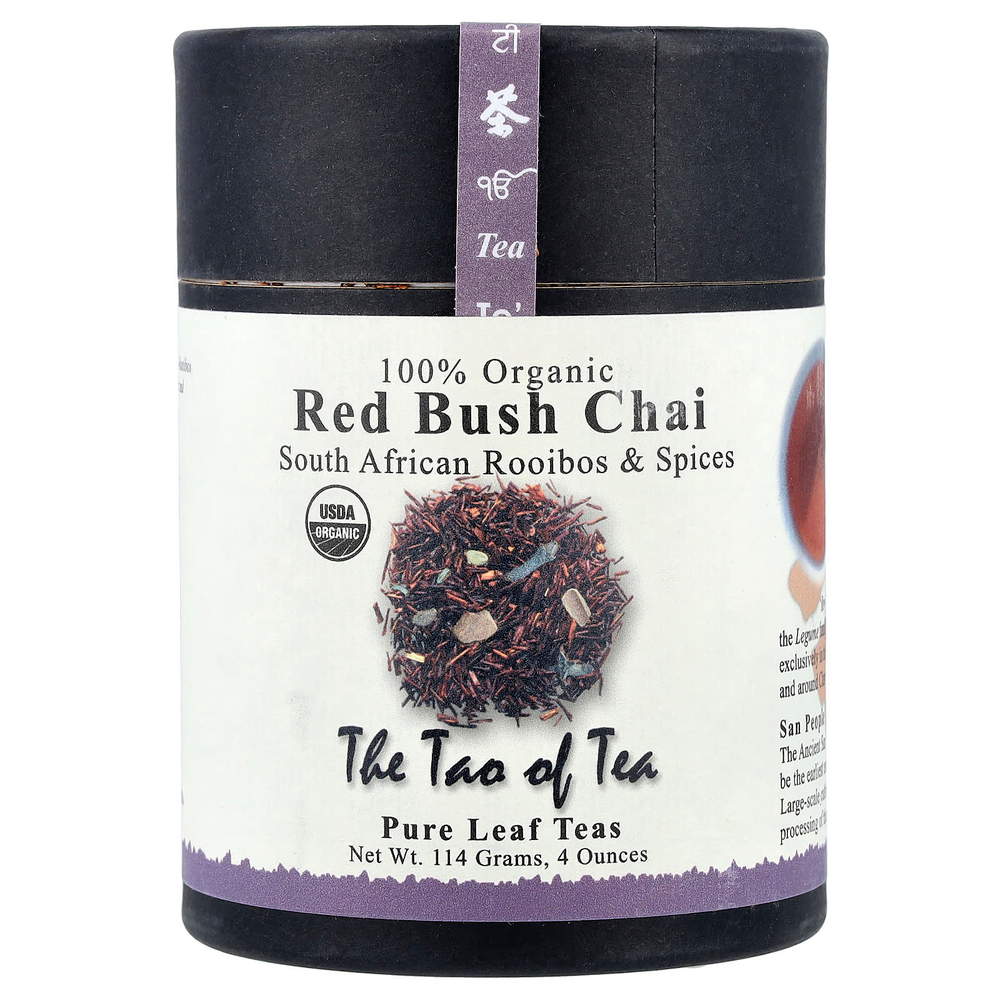 The Tao of Tea, 100% органический южноафриканский ройбуш и специи, чай из красного куста, 114 г (4 унции)