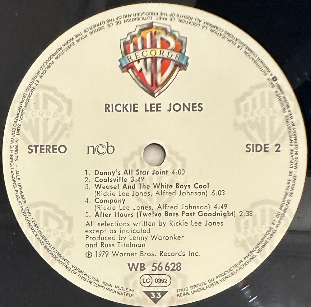 Rickie Lee Jones- Rickie Lee Jones (Германия 1983г.)