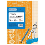 Бумага масштабно-координатная А4 16л. оранжевая, на скреп. (Спейс)