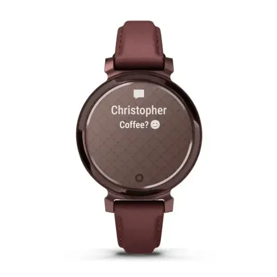 Умные часы Garmin Lily 2 Classic темно-бронзовые с шелковичным кожаным ремешком